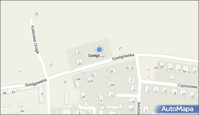 Szeligi, Szeligowska, 23/25, mapa Szeligi