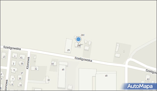 Szeligi, Szeligowska, 29B, mapa Szeligi