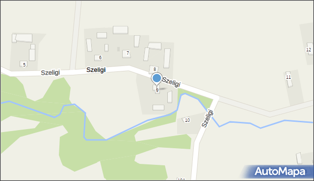 Szeligi, Szeligi, 9, mapa Szeligi