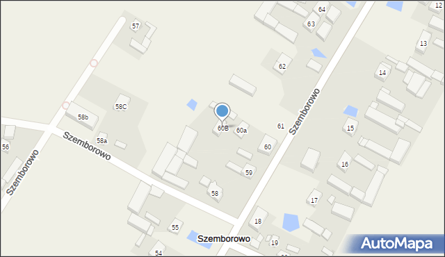 Szemborowo, Szemborowo, 60B, mapa Szemborowo