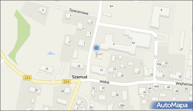 Szemud, Szkolna, 2, mapa Szemud