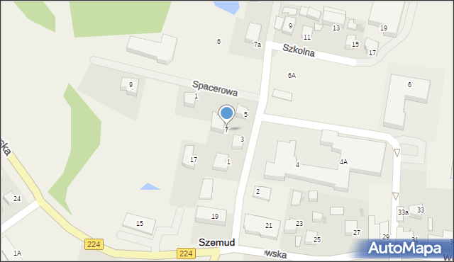 Szemud, Szkolna, 7, mapa Szemud