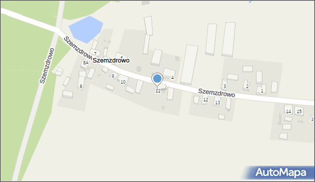 Szemzdrowo, Szemzdrowo, 11, mapa Szemzdrowo