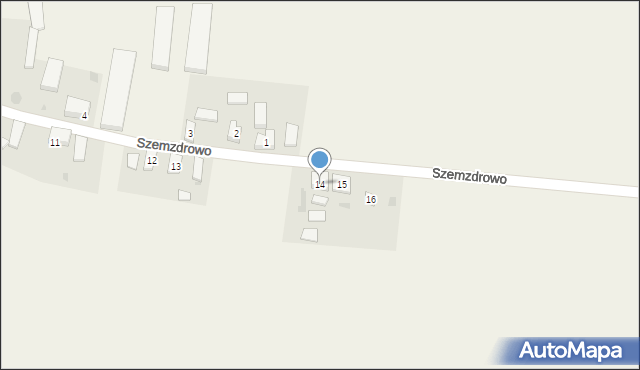 Szemzdrowo, Szemzdrowo, 14, mapa Szemzdrowo