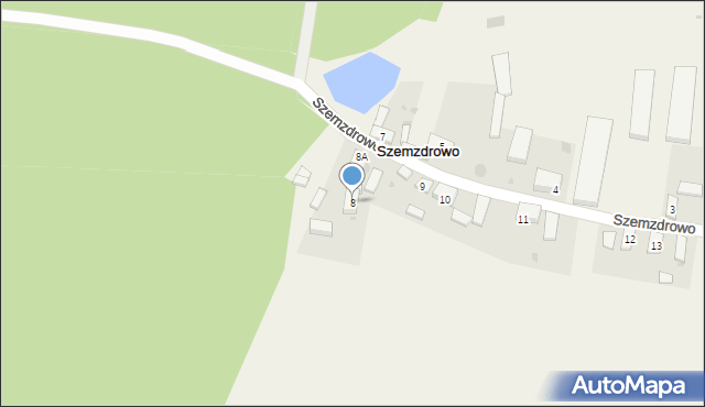 Szemzdrowo, Szemzdrowo, 8, mapa Szemzdrowo