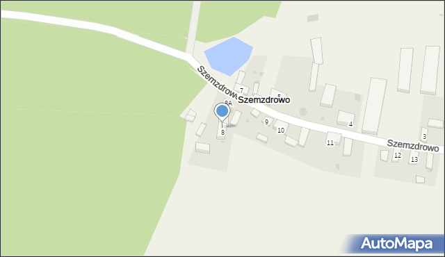 Szemzdrowo, Szemzdrowo, 8b, mapa Szemzdrowo