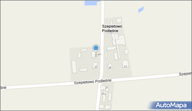 Szepietowo Podleśne, Szepietowo Podleśne, 11, mapa Szepietowo Podleśne