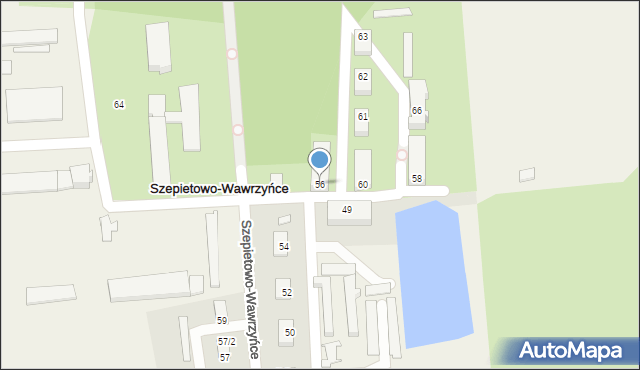 Szepietowo-Wawrzyńce, Szepietowo-Wawrzyńce, 56, mapa Szepietowo-Wawrzyńce