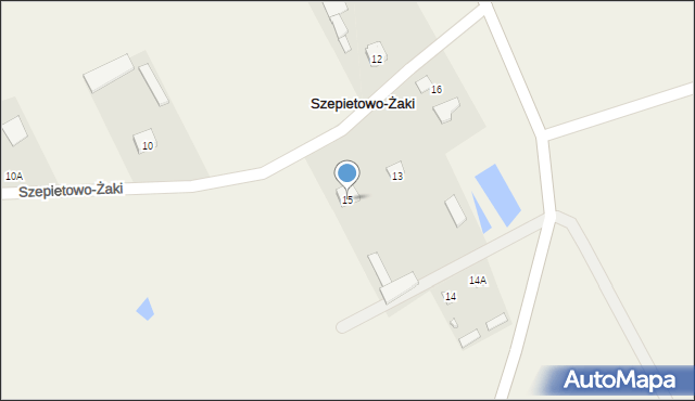 Szepietowo-Żaki, Szepietowo-Żaki, 15, mapa Szepietowo-Żaki