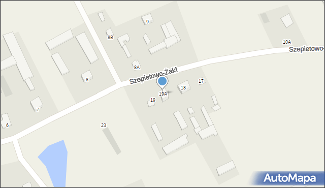 Szepietowo-Żaki, Szepietowo-Żaki, 19A, mapa Szepietowo-Żaki