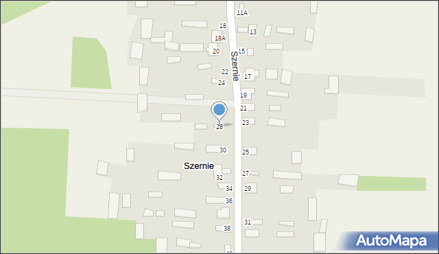 Szernie, Szernie, 28, mapa Szernie