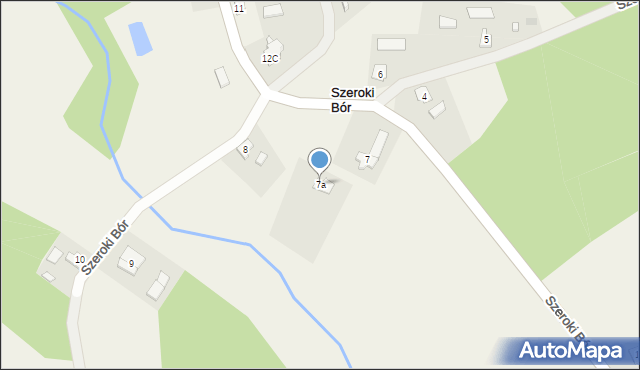 Szeroki Bór, Szeroki Bór, 7a, mapa Szeroki Bór