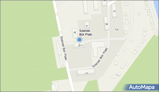 Szeroki Bór Piski, Szeroki Bór Piski, 97, mapa Szeroki Bór Piski