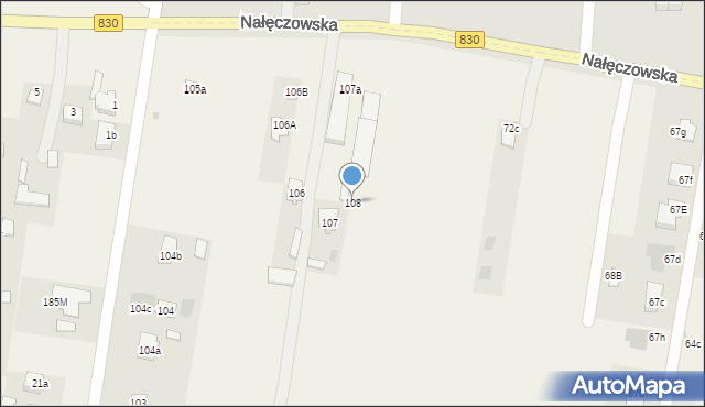 Szerokie, Szerokie, 108, mapa Szerokie