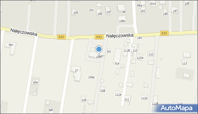 Szerokie, Szerokie, 109C, mapa Szerokie