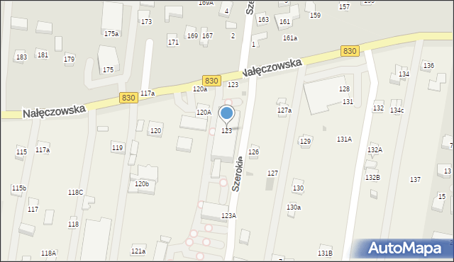 Szerokie, Szerokie, 123, mapa Szerokie