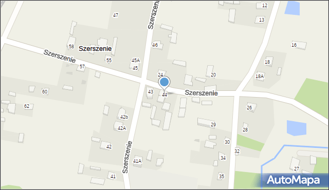 Szerszenie, Szerszenie, 44, mapa Szerszenie