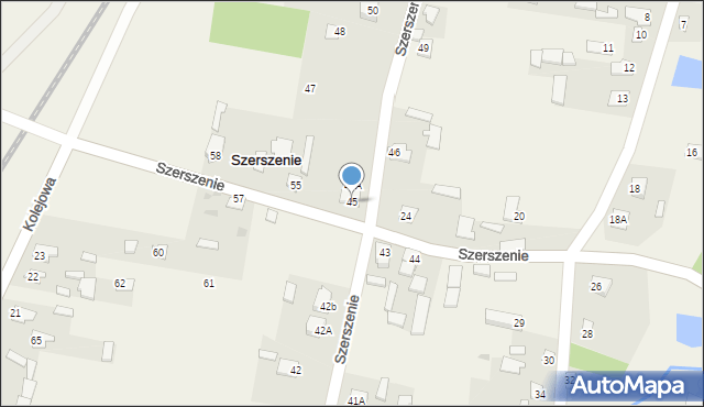 Szerszenie, Szerszenie, 45, mapa Szerszenie