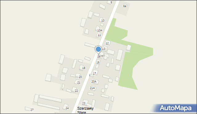 Szerzawy, Szerzawy, 15, mapa Szerzawy