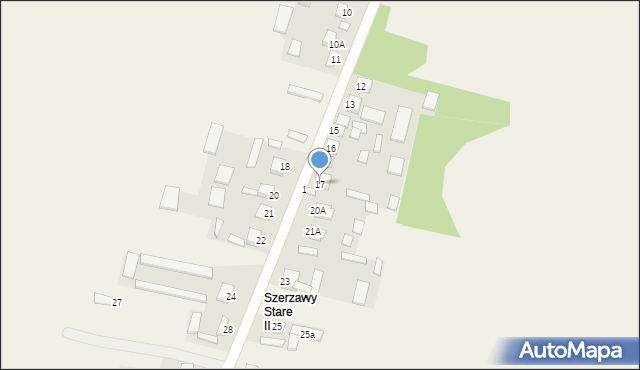 Szerzawy, Szerzawy, 17, mapa Szerzawy