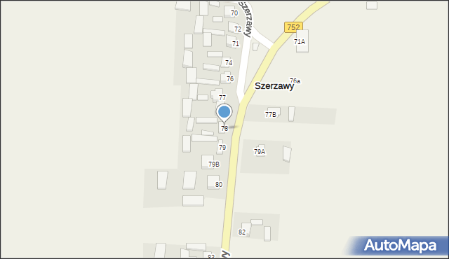 Szerzawy, Szerzawy, 78, mapa Szerzawy