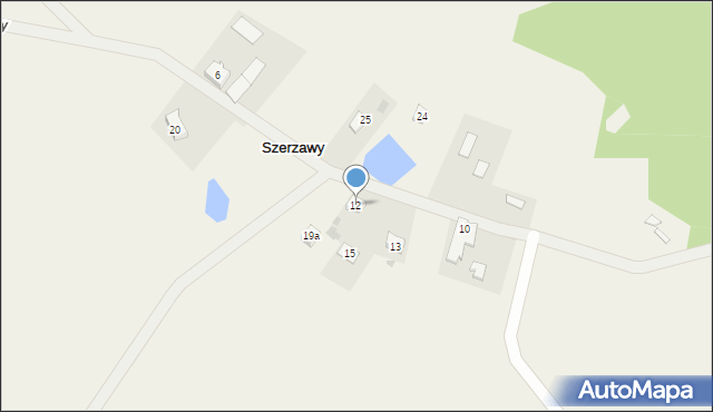 Szerzawy, Szerzawy, 12, mapa Szerzawy