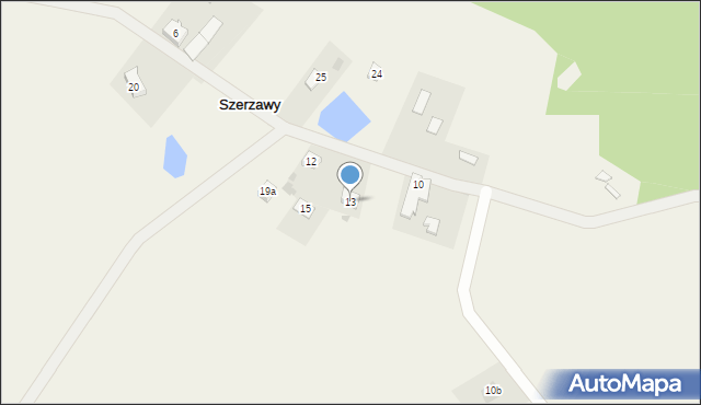 Szerzawy, Szerzawy, 13, mapa Szerzawy