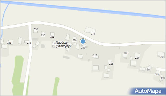 Szerzyny, Szerzyny, 228, mapa Szerzyny