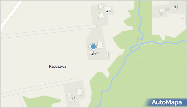 Szerzyny, Szerzyny, 486, mapa Szerzyny