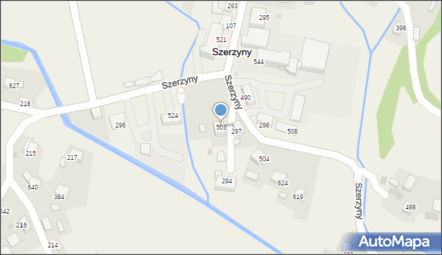 Szerzyny, Szerzyny, 503, mapa Szerzyny