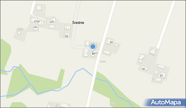 Szerzyny, Szerzyny, 95, mapa Szerzyny