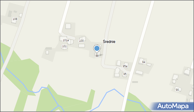 Szerzyny, Szerzyny, 99, mapa Szerzyny