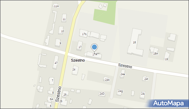 Szestno, Szestno, 17A, mapa Szestno