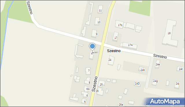 Szestno, Szestno, 47, mapa Szestno