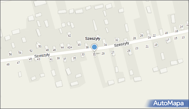 Szeszyły, Szeszyły, 31, mapa Szeszyły