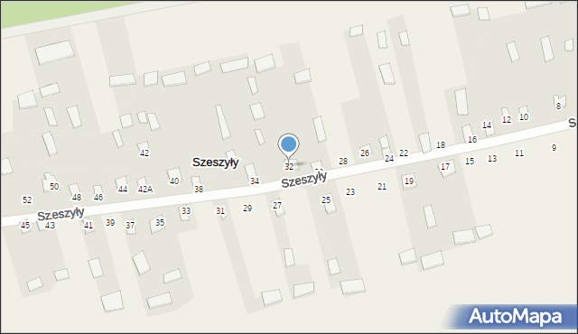 Szeszyły, Szeszyły, 32, mapa Szeszyły