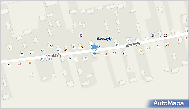 Szeszyły, Szeszyły, 33, mapa Szeszyły