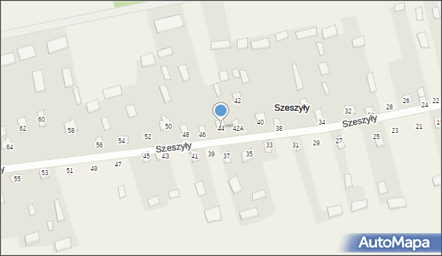 Szeszyły, Szeszyły, 44, mapa Szeszyły