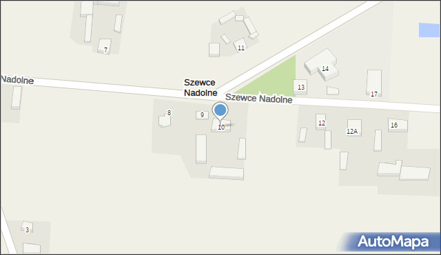 Szewce Nadolne, Szewce Nadolne, 10, mapa Szewce Nadolne