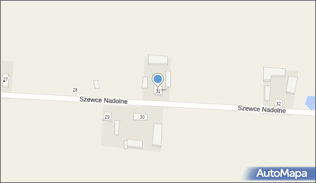 Szewce Nadolne, Szewce Nadolne, 31, mapa Szewce Nadolne