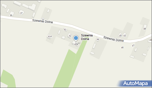 Szewnia Dolna, Szewnia Dolna, 42a, mapa Szewnia Dolna