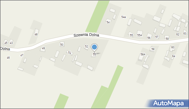 Szewnia Dolna, Szewnia Dolna, 53, mapa Szewnia Dolna