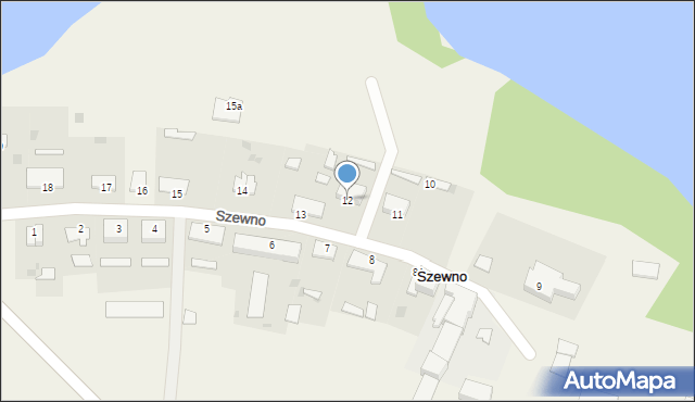 Szewno, Szewno, 12, mapa Szewno