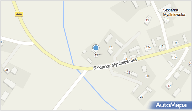 Szklarka Myślniewska, Szklarka Myślniewska, 25, mapa Szklarka Myślniewska