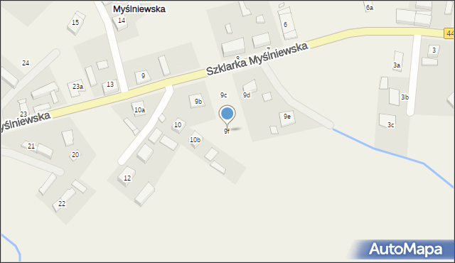 Szklarka Myślniewska, Szklarka Myślniewska, 9f, mapa Szklarka Myślniewska