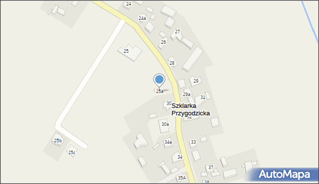 Szklarka Przygodzicka, Szklarka Przygodzicka, 25a, mapa Szklarka Przygodzicka