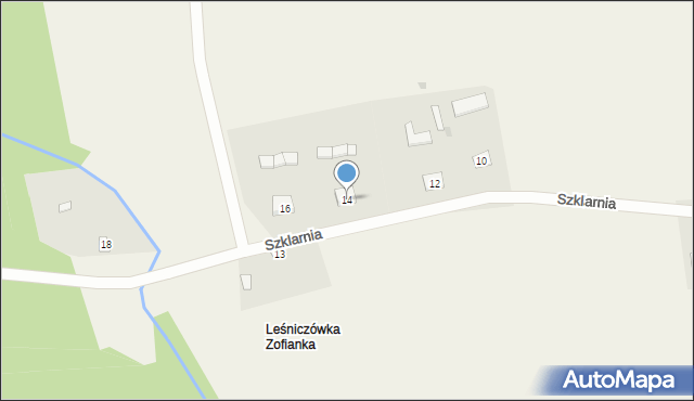 Szklarnia, Szklarnia, 14, mapa Szklarnia