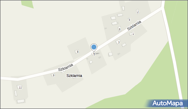 Szklarnia, Szklarnia, 5, mapa Szklarnia