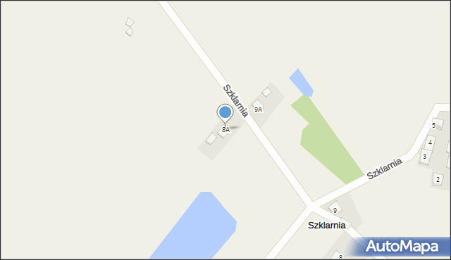 Szklarnia, Szklarnia, 8A, mapa Szklarnia