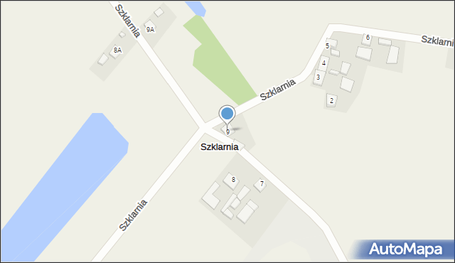 Szklarnia, Szklarnia, 9, mapa Szklarnia